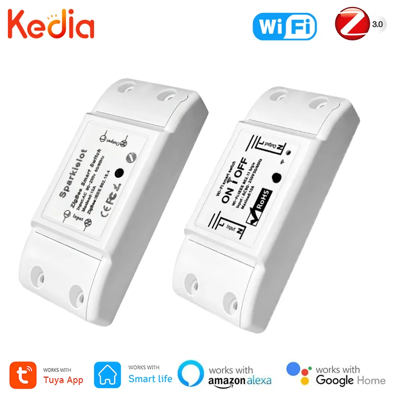 Kedia Tuya Zigbee WiFi Smart Light Switch 10A Universal Breaker Smart Home Smart Life Control work with Alexa Amazon Google Home