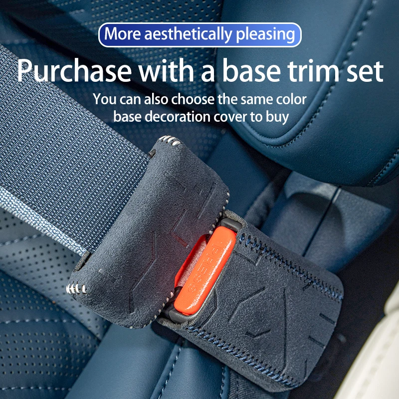 for ZEEKR 001/7/9/X Seat Belt Buckle Protective Cover Suede accessories automotive Car Seat Belt Buckle Plug alcantara Protectiv