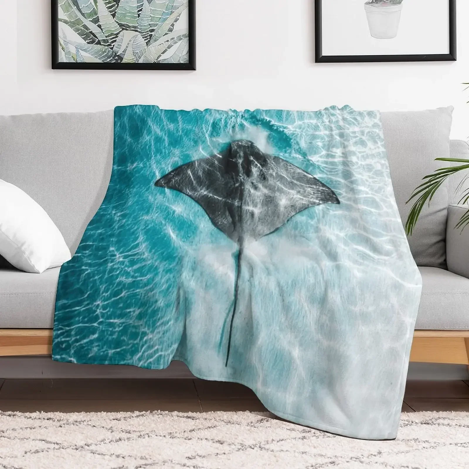 Stingray Swimming Throw Blanket Extra Large Throw Hairy Blankets