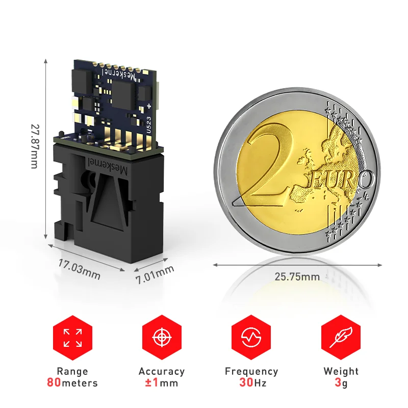 LDL-T 80m Mini Size 1mm High Accuracy Laser Distance Measurement Sensor 30Hz Laser Sensor For Distance Measuring
