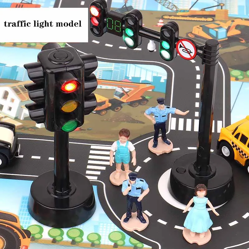 Simulation Traffic Light Toy Model Creative Traffic Signal Tower Early Education Props Kids Puzzle Toys Sound And Light Toys