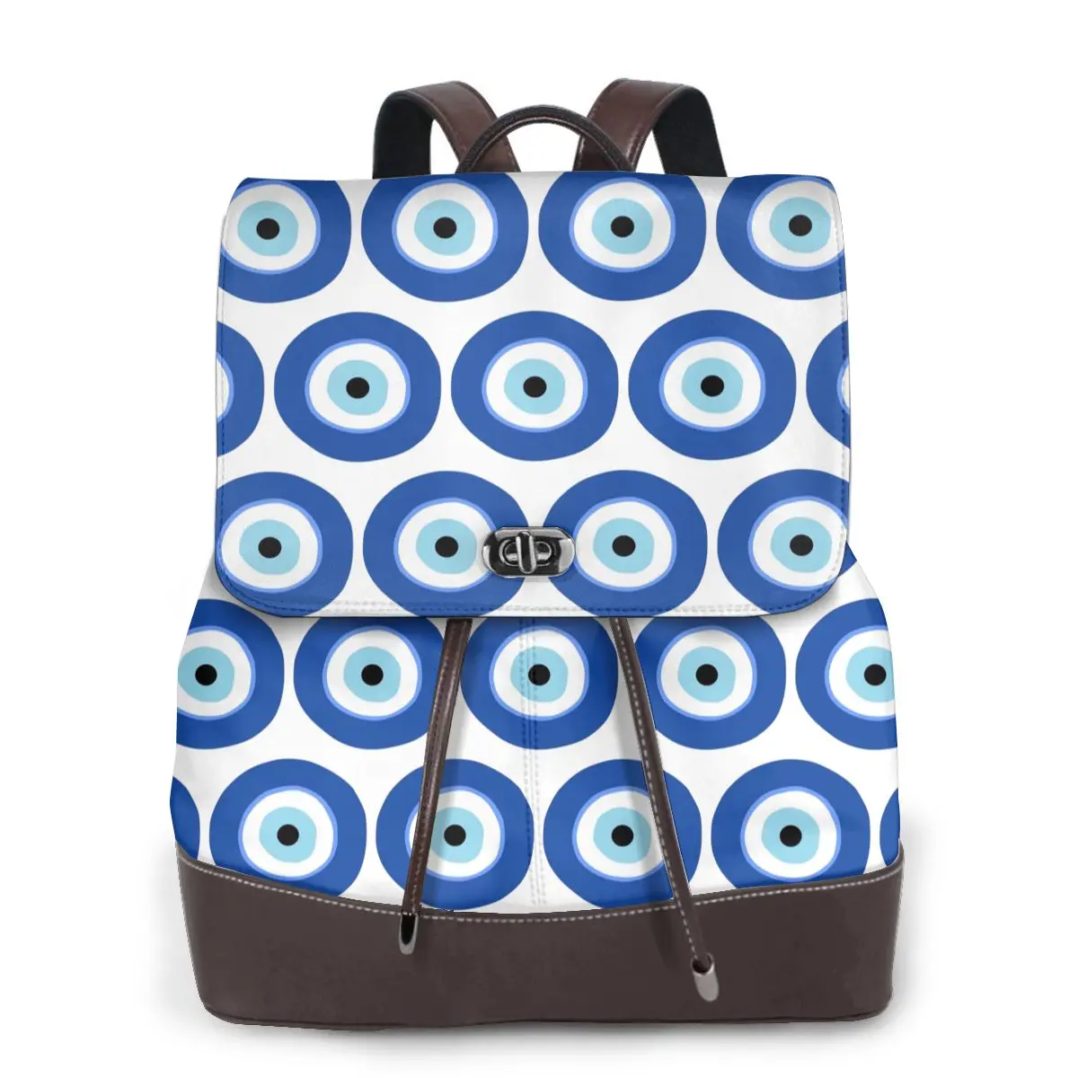 Greek Turkish Evil Eye Bookbag School Student Bags Hiking Travel Daypack for Women Fashion Derma Backpack