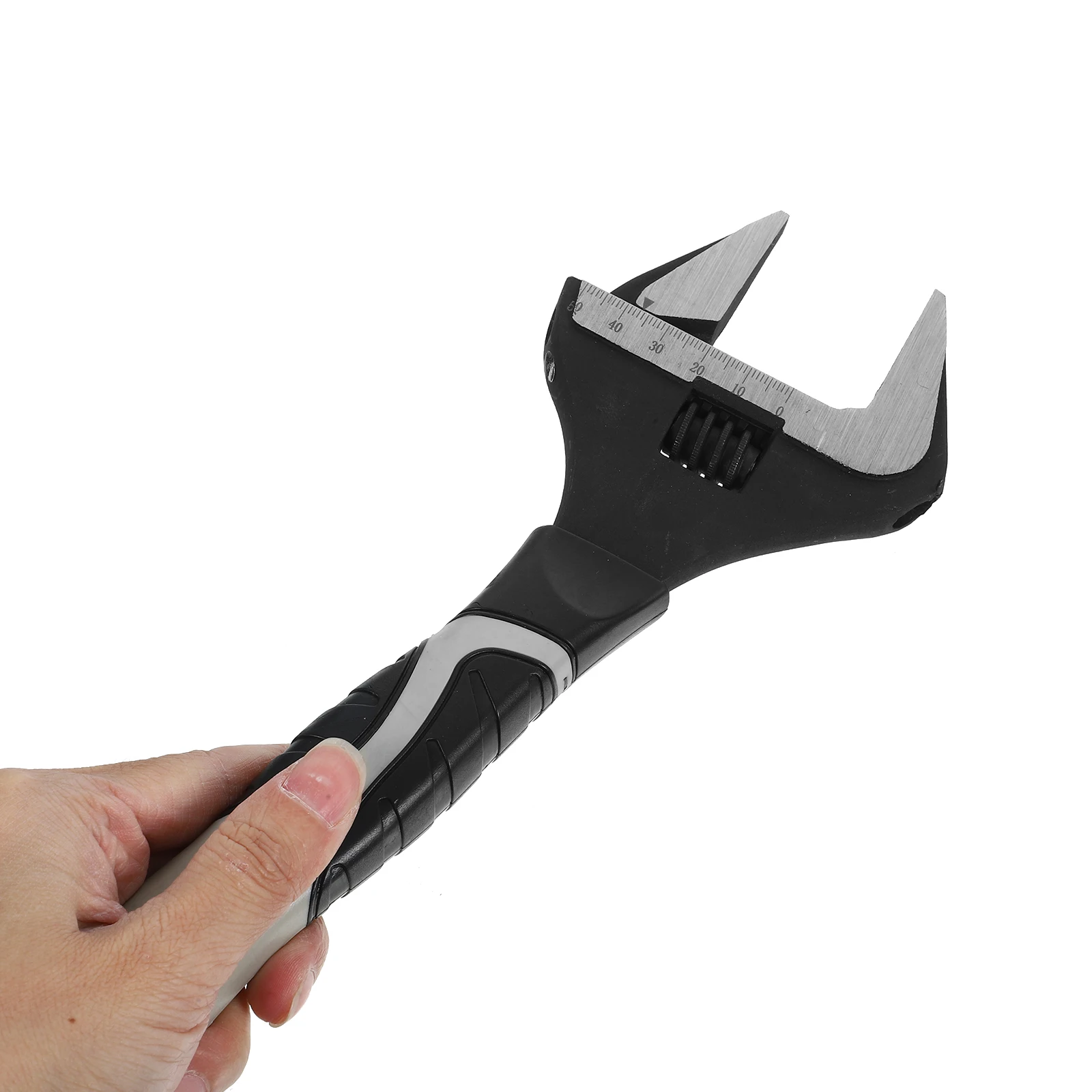 

1pc Professional Chrome Vanadium Alloy Adjustable Wrench Large Opening Strong Torque Multi Purpose Faucet Valve Pipe Tool