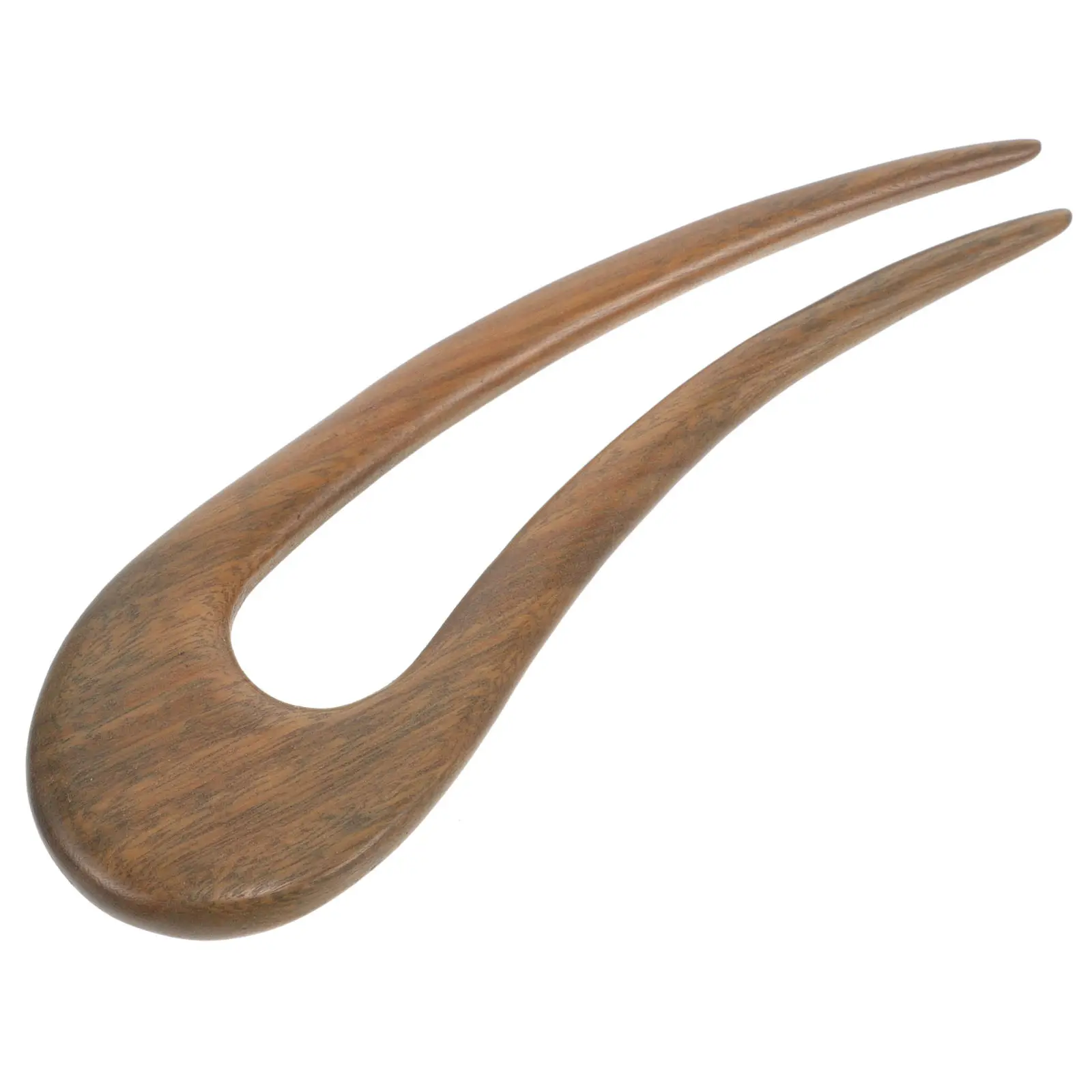 

2-Prong Sandalwood Hairpin Elegant Retro Hair Stick for Buns Updo Styling French Chopstick Hair Tool Traditional Wooden Hairpin