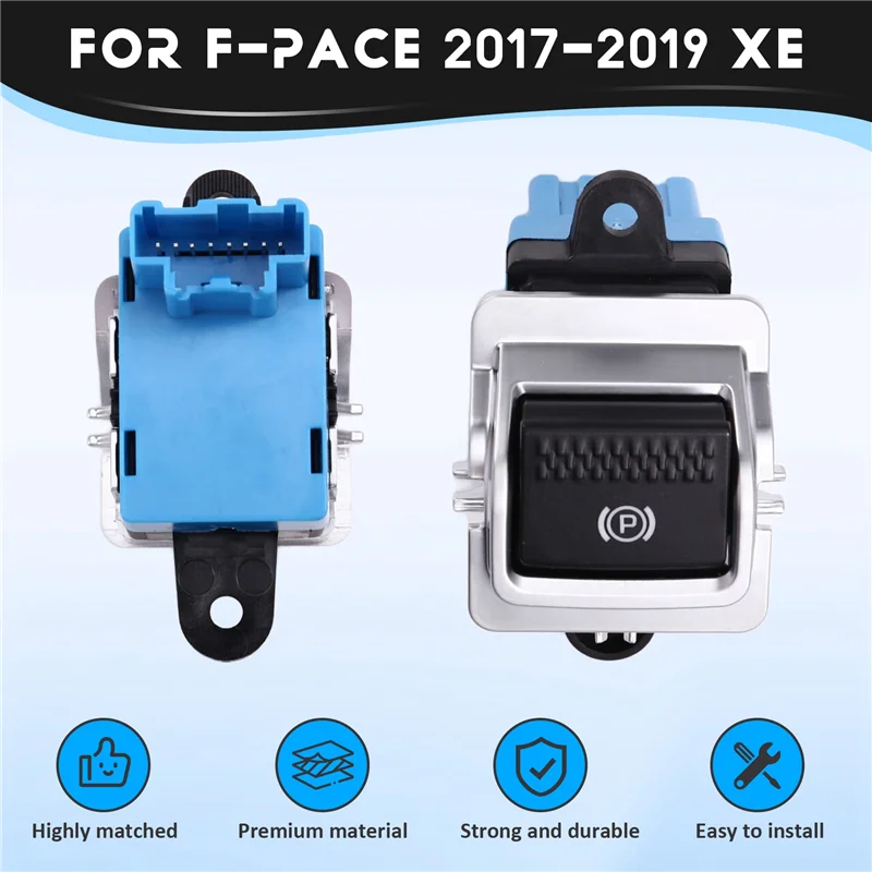 

ABQB-Electronic Parking Brake Control Switch Button For Jaguar F-Pace XF XE 2017-2019 T2H39311 Electronic Handbrake Button