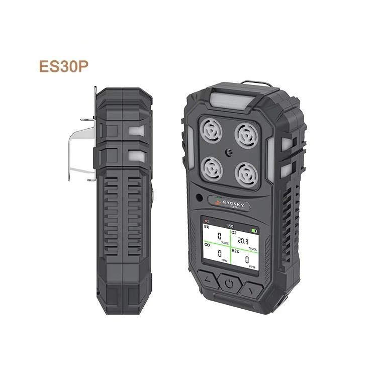 Safewill ES30P IP65 4-in-1 Multi Gas Detector Rechargeable High Accuracy Vibration/Sound/Light Alarm Leak Detection Portable