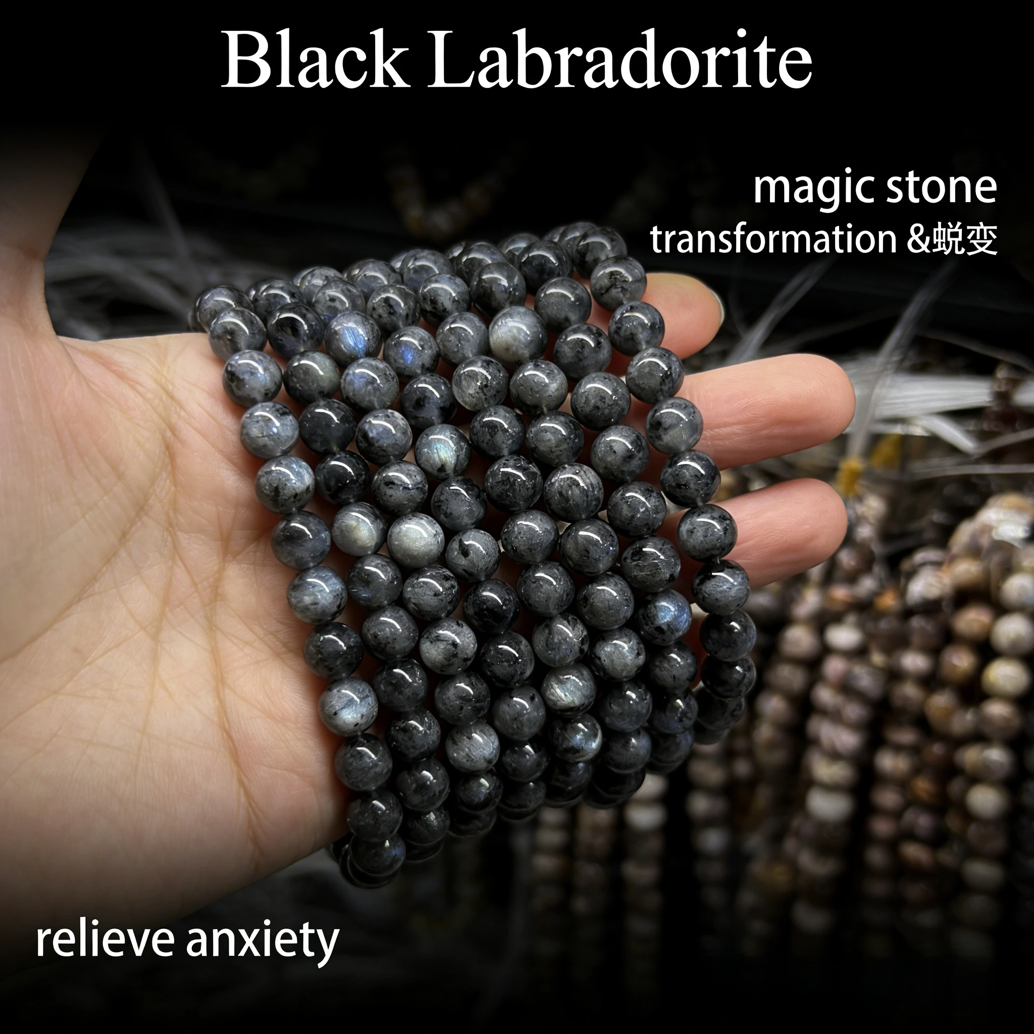 Czarne labradorytowe okrągłe k – Body Jewelry Diy recenzja i cena
