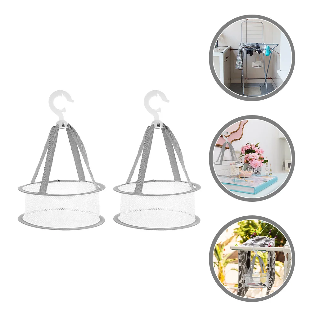 Panier de séchage de bouffées de maquillage, filet en maille pliable pour séchage rapide, éponge suspendue, accessoires d'outils de beauté, 2 pièces