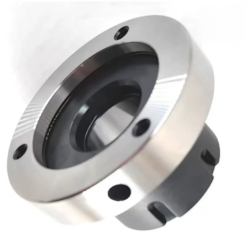 80Mm 100mm Collet Chuck Adapter Flange, Numerical Control Precision Straight Hole Holder for Lathe Clamping