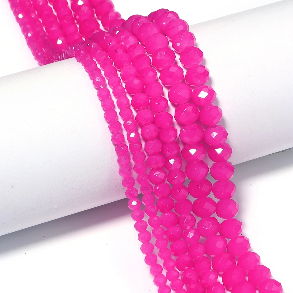 1strand/lot 4/6/8mm Faceted Crystal Glass Beads Abacus Beads Loose Spacer Beads For Jewelry Making DIY Necklace Bracelet