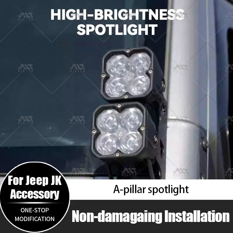 

Для Jeep Wrangler JK Off Road A-Pillar светодиодный прожектор с водонепроницаемым светильником 20 Вт, новый дизайн, аксессуары