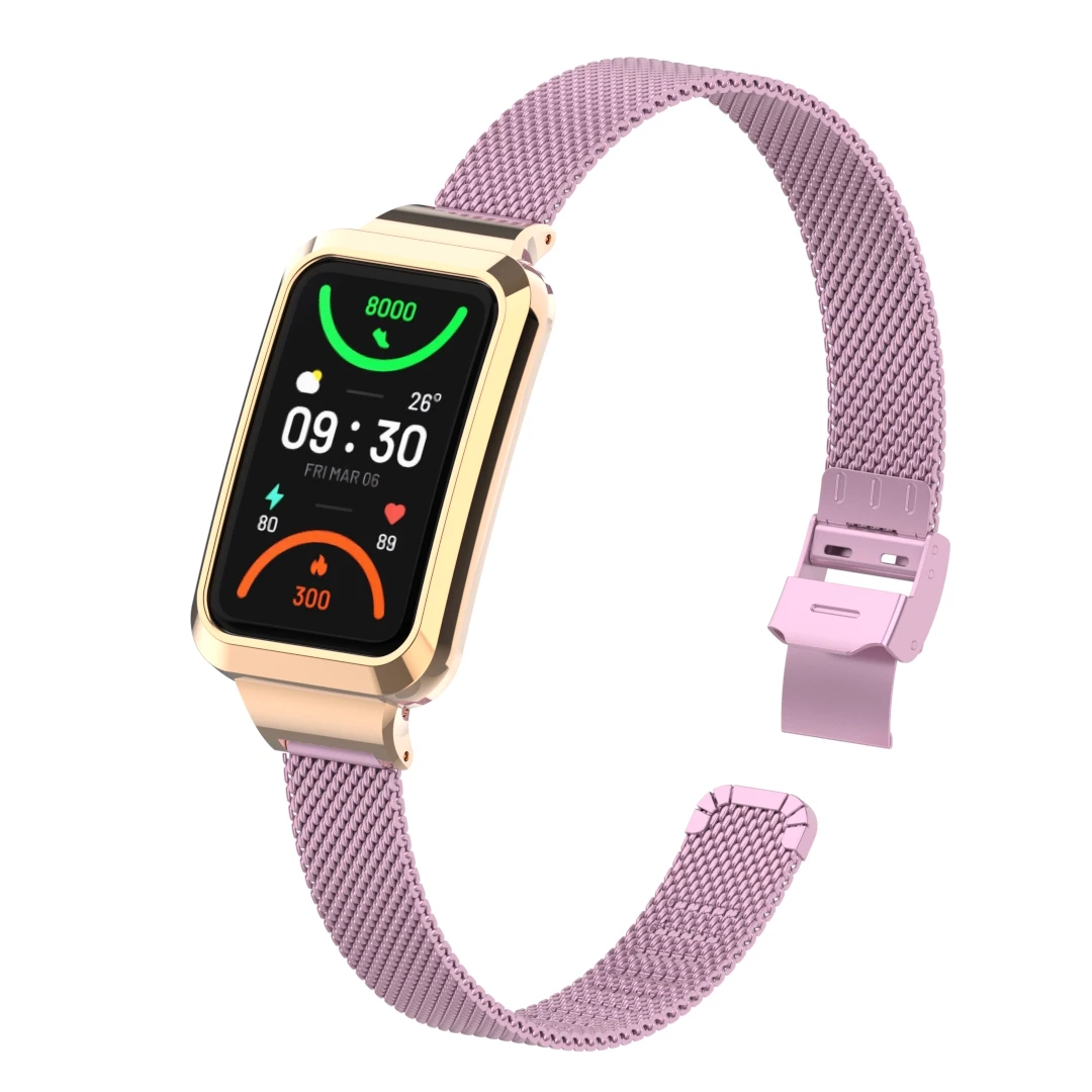 Metal Watch Strap For OPPO Band 2 Stainless Steel Mesh Bracelet Smart Watch Band For OPPO Smart Band2 Accessories Wristband