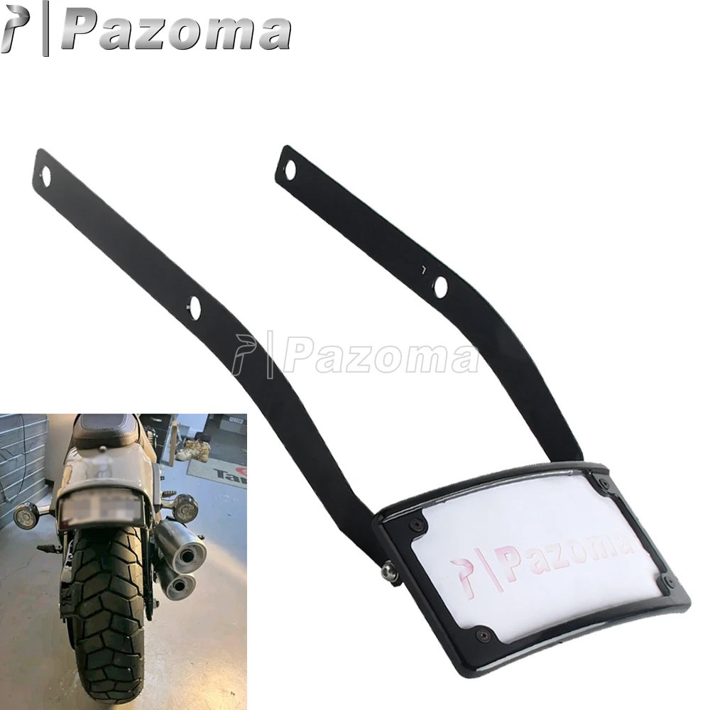 

4"x7" License Tag Plate Frame Motorcycle Number Plate Mount Relocation Holder Bracket Fender Eliminator For Harley Fat Bob FXFB