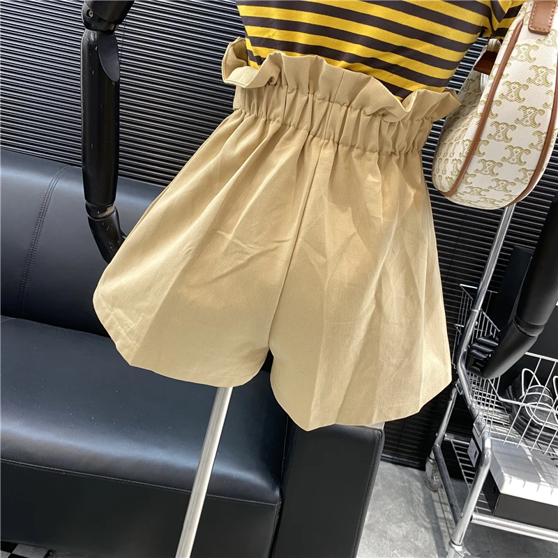 New 2022 fashion Designer Famous brand Women little chap Tooling shorts Bud high waist Loose wide leg shorts