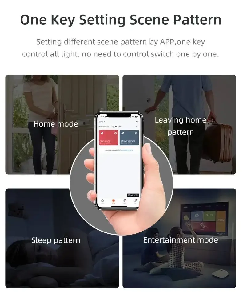 Smartier Tuya Wifi Switch لوحة كريستال زجاجية لاسلكية تعمل باللمس الجدار التبديل باهتة ضوء المنزل الذكي