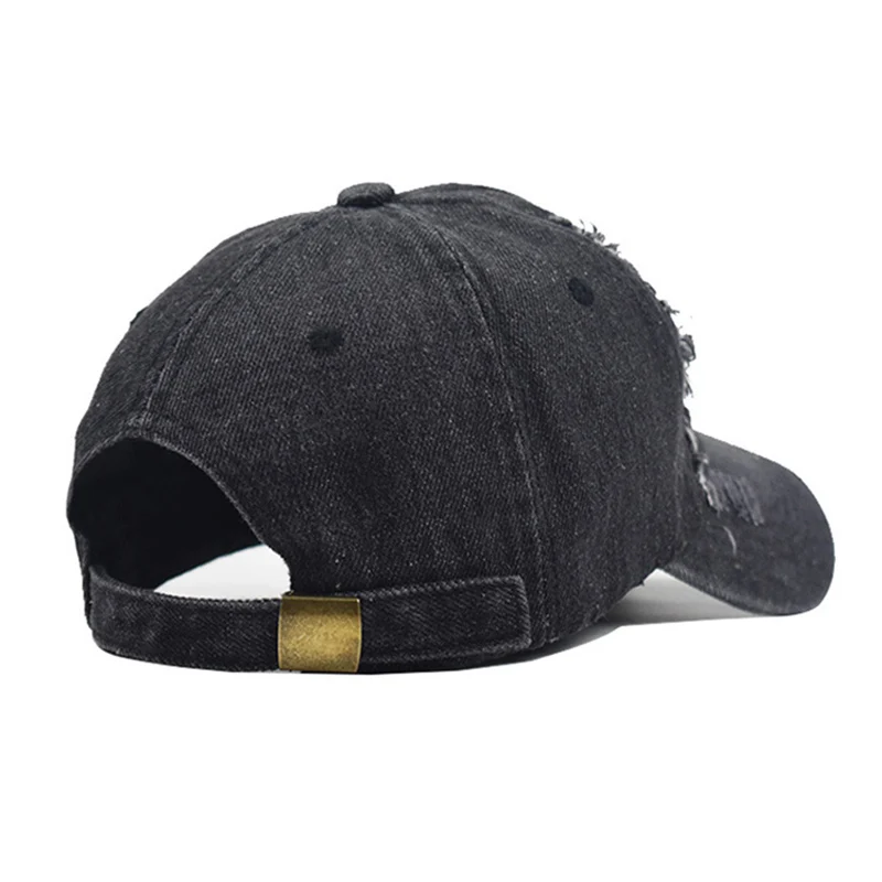 New Fashion Men Women Baseball Cap Denim Spring Autumn Snapback Vintage Torn Sun Visor Hip Hop Teenage Dance Hats Gorras EP0448