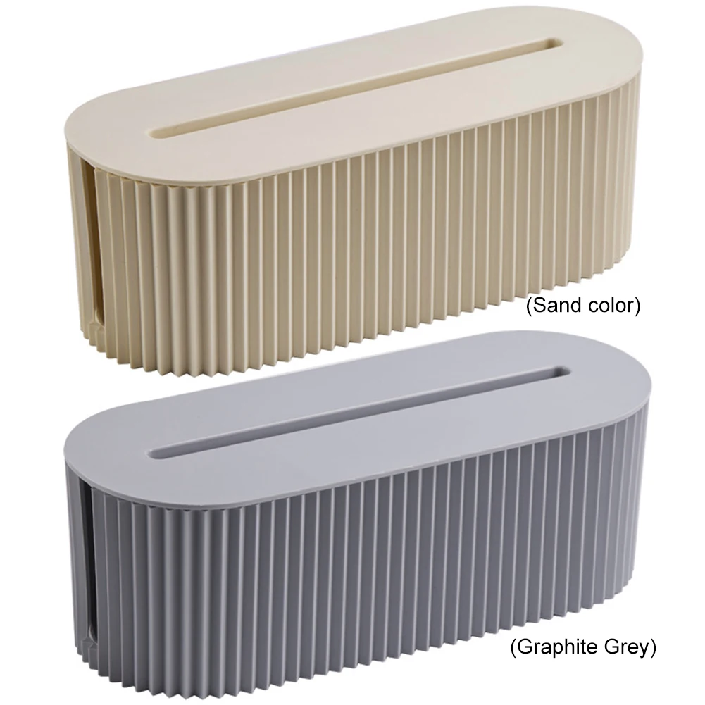 صندوق مرتب للكابل، منظم سلك سطح المكتب، صندوق منظم الكابلات ذو سعة كبيرة مع غطاء منظم شريط الطاقة لإخفاء الكابلات الفوضوية