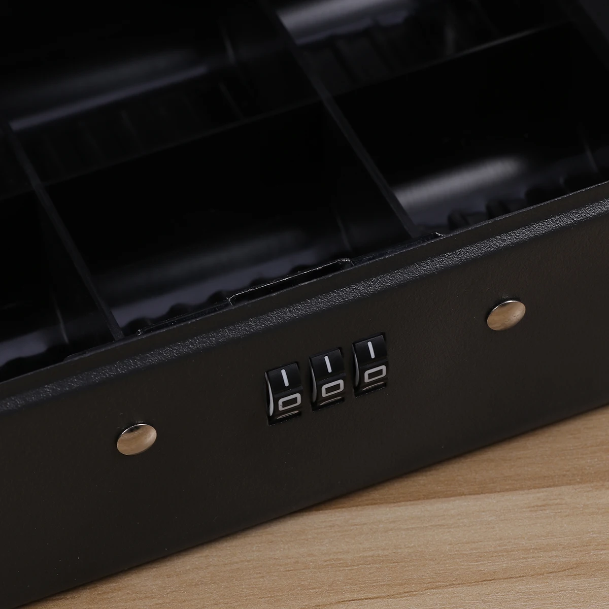 

Thicken Metal Cash Box Combination Lock Security Code Safety Money Box For Store Restaurant Hotel Use Size S Black