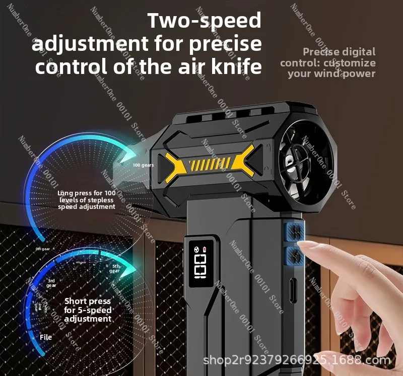 High-power brushless motor turbocharged snow blower with powerful fan