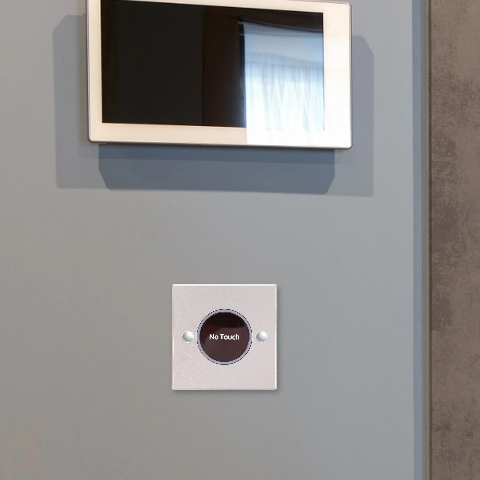 

Infrared Sensor Exit Button Automatic Contactless Door Exit Release Button Replacement Doorbell Wall Plate Cover for Access