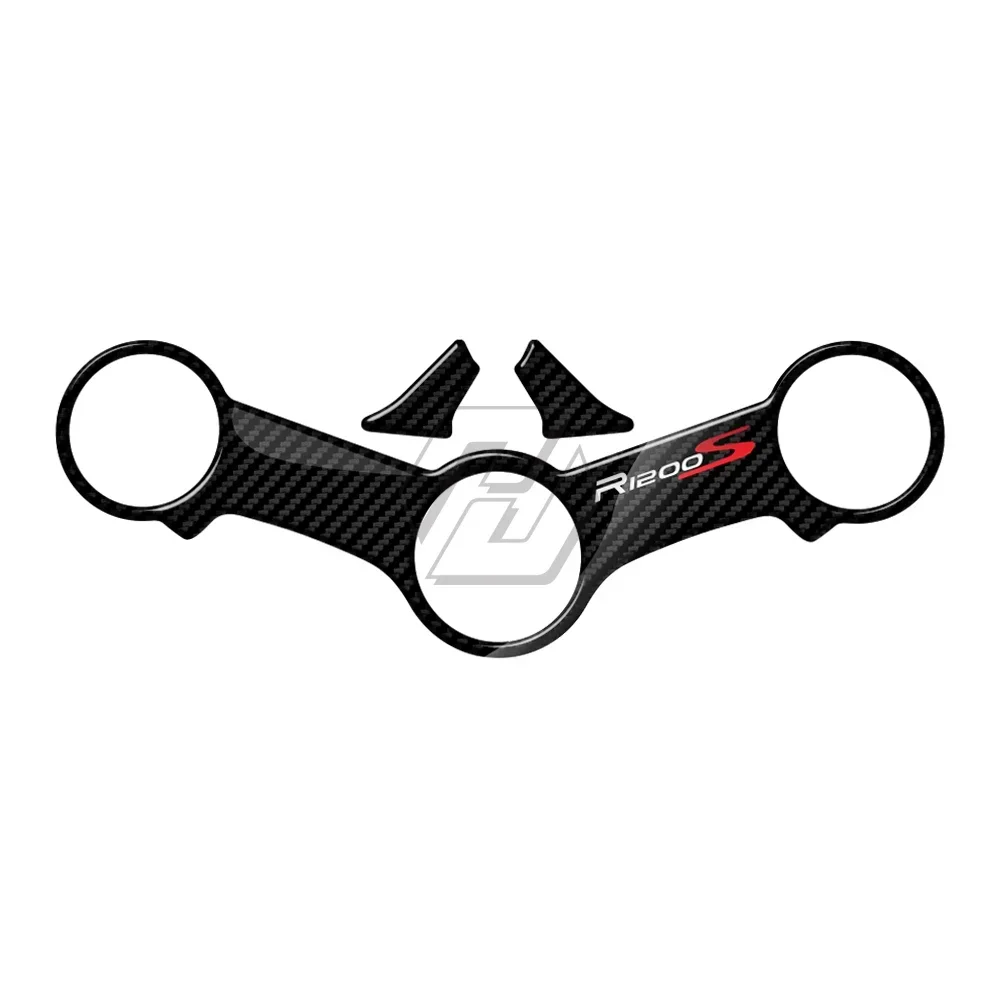3D карбоновый верхний тройной хомут Defender для BMW Motorrad R1200S 2006-2010, наклейки на мотоцикл