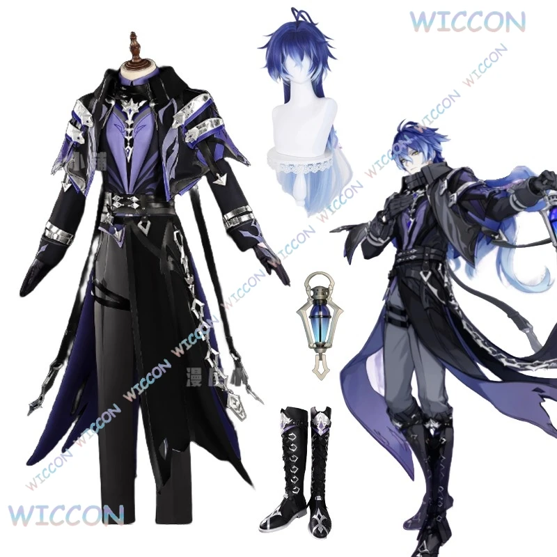 

Kyryll Chudomirovich Flins Cosplay Game Cos Genshin Impact Costume Wig Uniform Shoes Prop Light Halloween Women Men Carnival