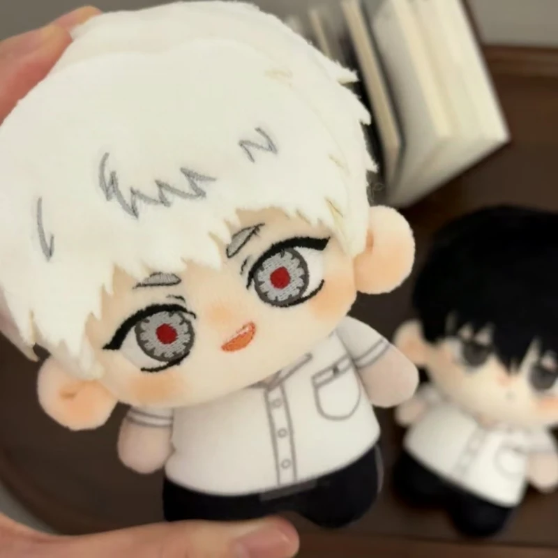 Original 10cm anime o verão hikaru morreu yoshiki tsujinaka plushie brinquedo mochila ornamento bonito bonecas de pelúcia chaveiro