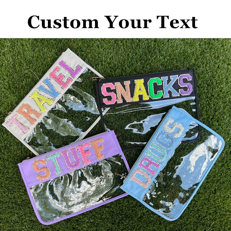 Customized  Clear Snack Bag,  Teach Bag, Snack Bag, Beach Bag, Clear Storage Bag