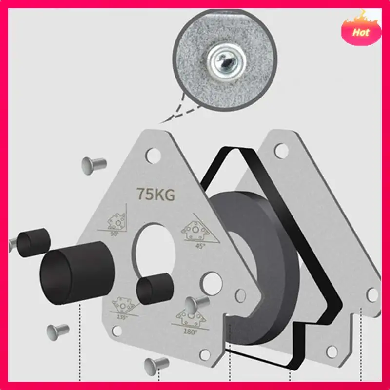

Electric Welding Auxiliary Tools Magnetic Welding Positioner Electric Welding Iron Absorption Right Angle Magnet Durable 25Kg