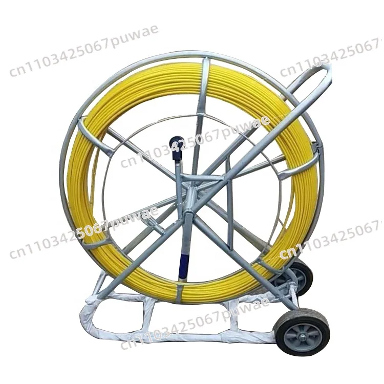 6mm 300M Fiberglass Fish Tape Conduit Rod, Wire & Optical Fiber Cable Puller for Electrical Wiring & Fiber Optic Construction