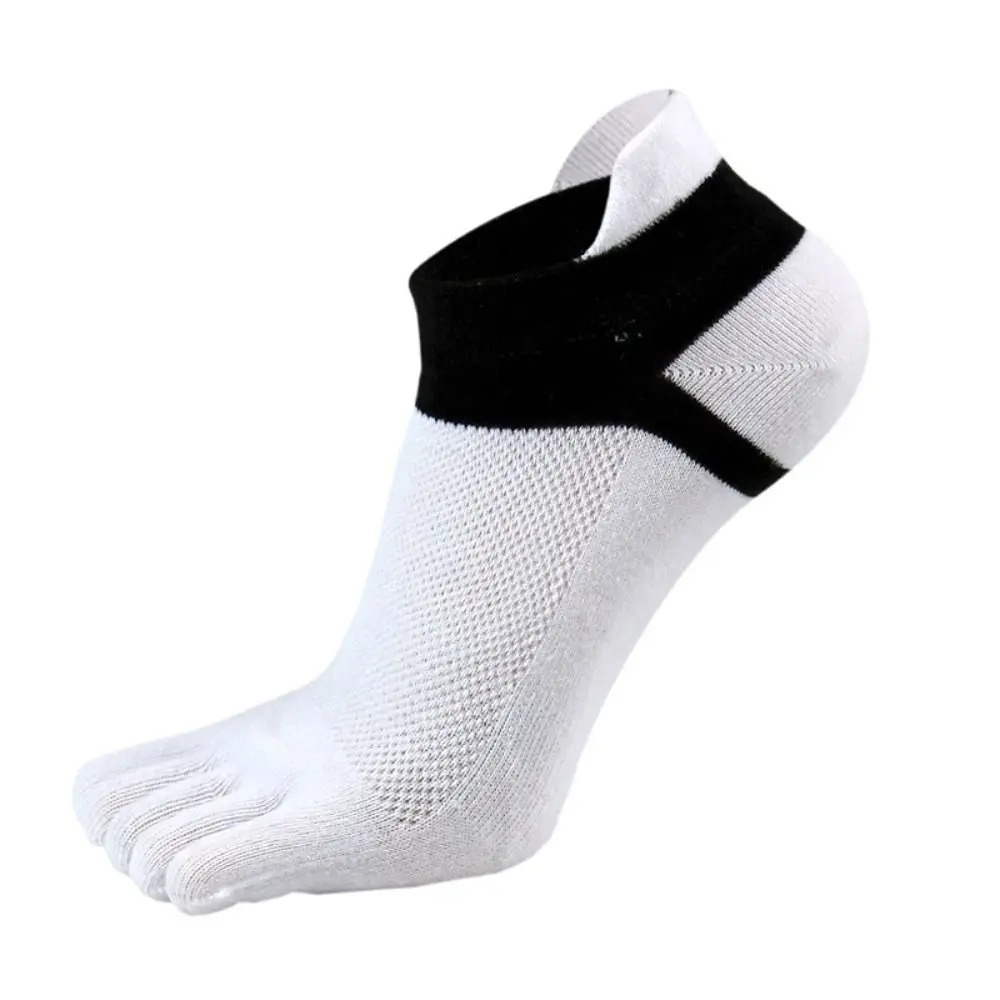 

1 Pair of Hosiery EU36-40 Five Finger Socks Cotton Mesh Five Toe Socks Anti Friction Breathable No Show Ankle Socks Walk