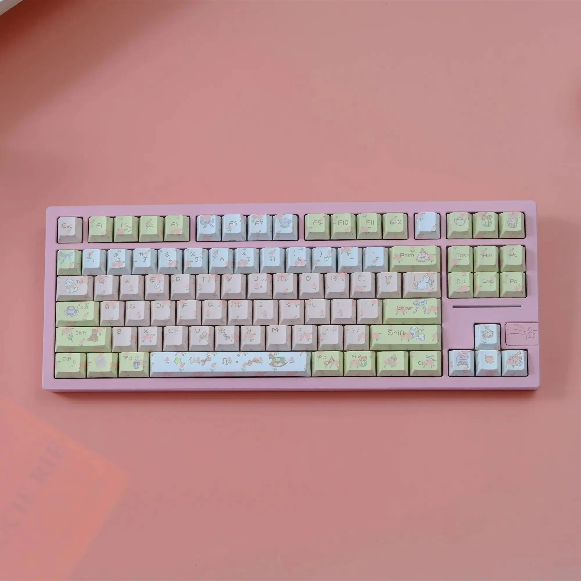 

Spring Gifts Keycaps 151 Keys PBT Material Cherry Profile DYE-SUB Wooting Personalized For CHERRY MX Switch Mechanical Keyboard