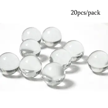20 יחידות / חבילה כדורי זכוכית שקופים מרמר יציב ליריית קשת ומסלול מרמר ומשחקי מרמר מסורתיים