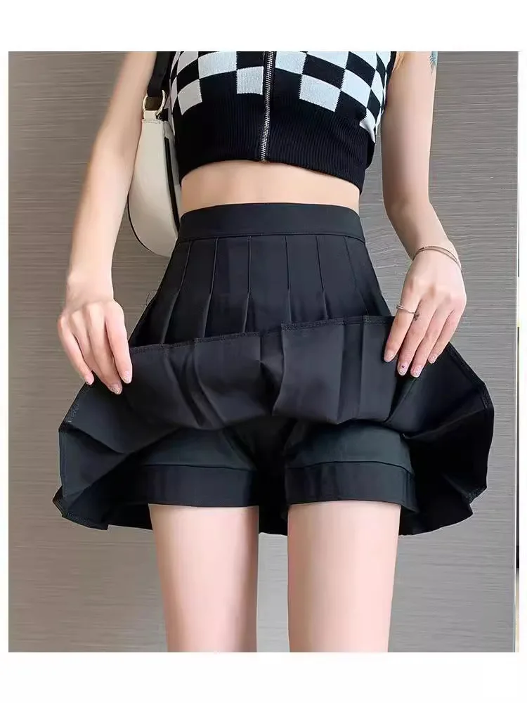 Neuer Plisseerock für 2025 Damen-Miniröcke Japanische Schuluniform Hochgeschnittener Kawaii Niedlicher Grauer Karierter Rock Harajuku Jupe – Detail 20