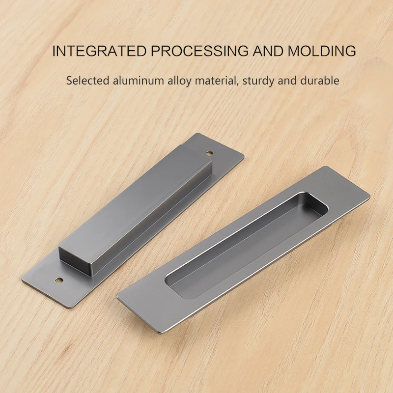 Recessed embedded dual-installation handles for concealed sliding doors  sliding door pulls hidden installation invisible