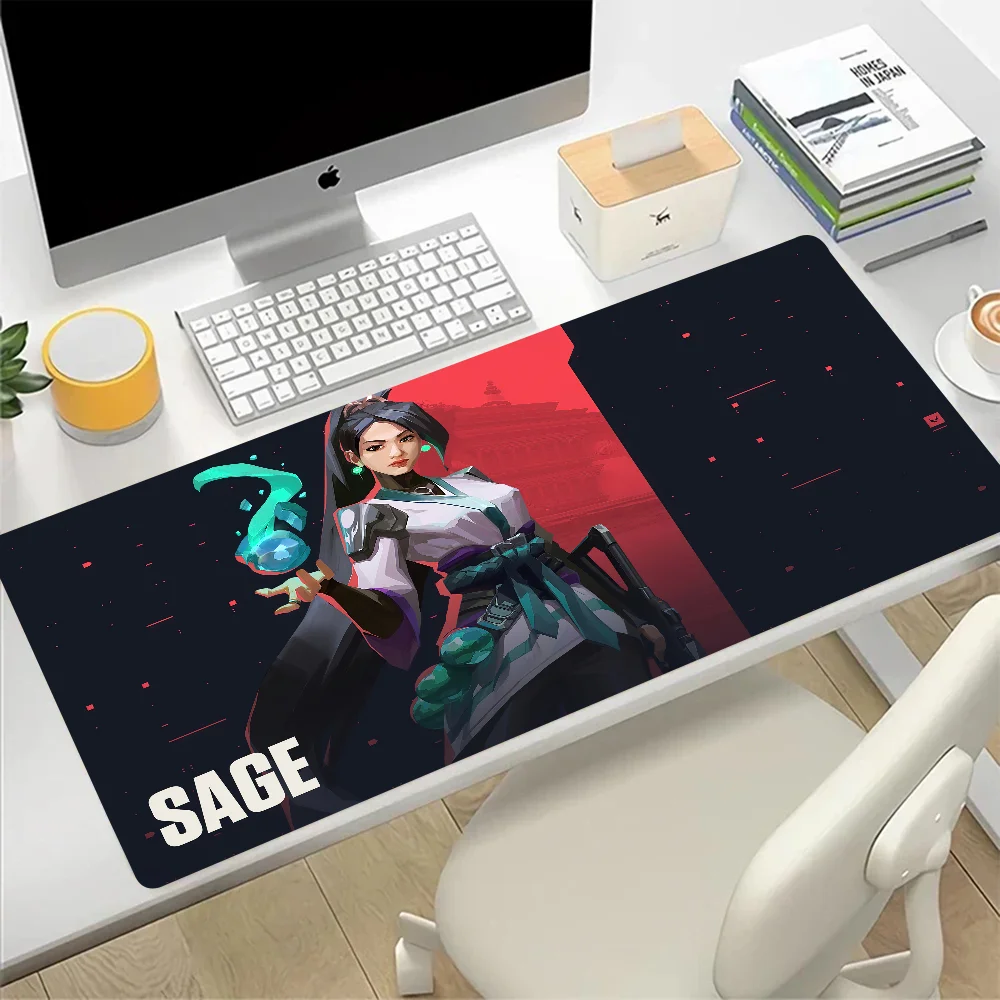 VALORANT Sage Large Mouse Pad Gaming Mousepad PC Gamer Computer Office Mouse Mat Silicone Keyboard Mat Desk Pad Laptop Mausepad