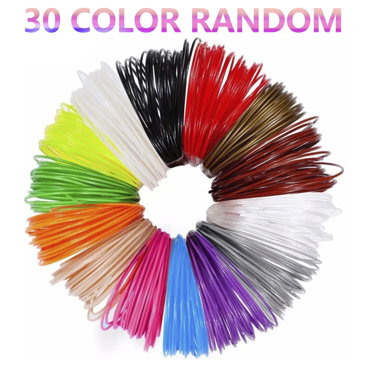 30 件 3D Pen Filament 1.75mm 3D Printing Pen Refills 30 Colors Pla 3D Pen Filament Refills Each Color 16.4 Feet Universal Safety