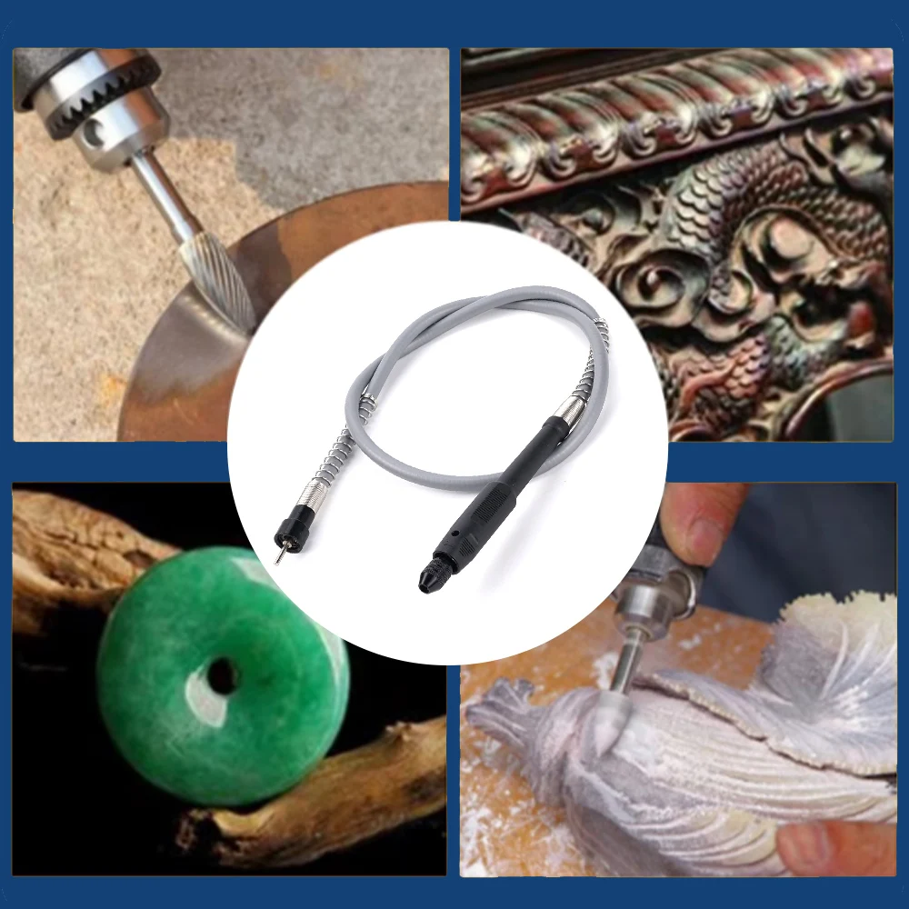 Extensor de amoladora de eje Flexible suave de 107cm con mango de mandril de taladro de 0,3-3,2mm para accesorios de amoladora de herramientas rotativas Dremel Power