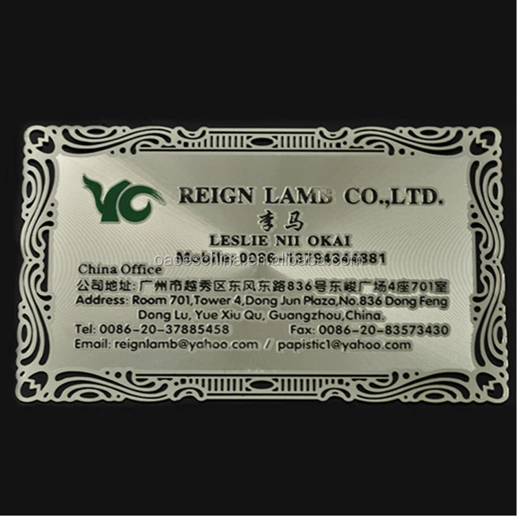 Customized query Manufacture Direct Customized Personalized Luxury Metal Card Laser Cut Metal Business Card Printing Blank Busin