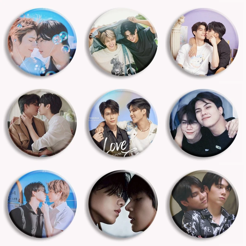 Thai drama Love In The Air Soft Button Pin  Fort Peat Boss noeul Bossnoeul FortPeat Album Poster Brooch Badge Fans Collect Gifts