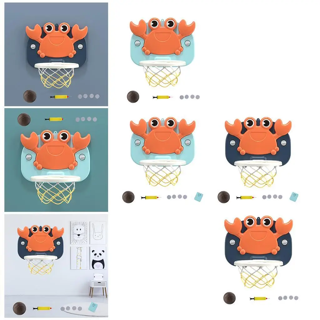 Suction Cup Basketball Hoop with Inflatable Pump Accessories Over The Sports Gym Game Activities Toy Set for Kids