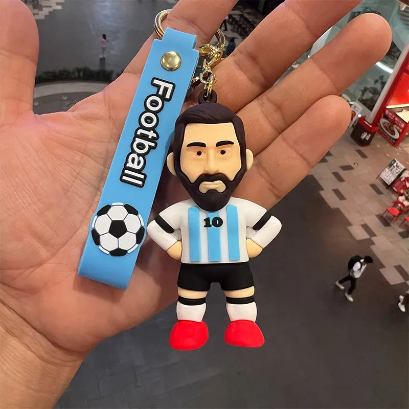 Creative Messi Jersey Keychain Football Team Lover Personalized Popular For Men Bag Pendant Aaccessories Football Fan Gift