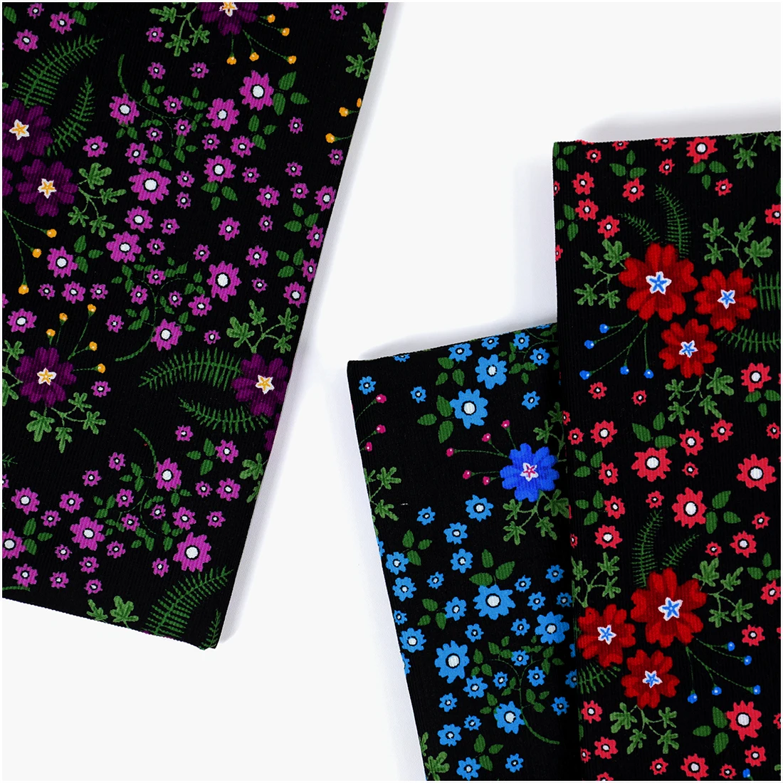 Printed 100% Cotton Fine Corduroy Small Flower Fabric For Sewing Dress Coat Soft Cotton Cloth DIY Decoratrion Material