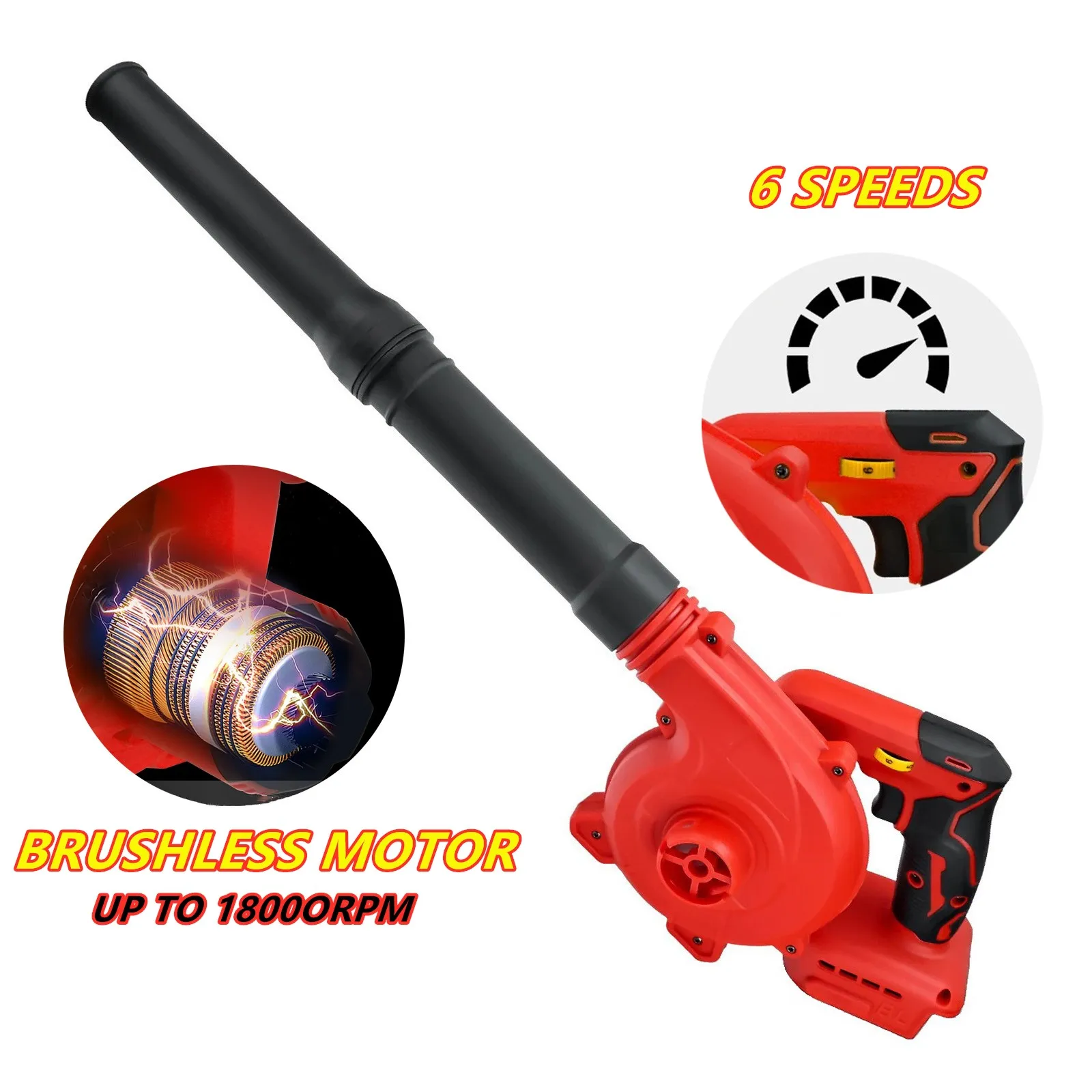 منفاخ هواء كهربائي بدون فرش 2IN1 مكنسة كهربائية مجمع الغبار والكمبيوتر أداة طاقة محمولة لاسلكية لبطارية ميلووكي 18 فولت #5