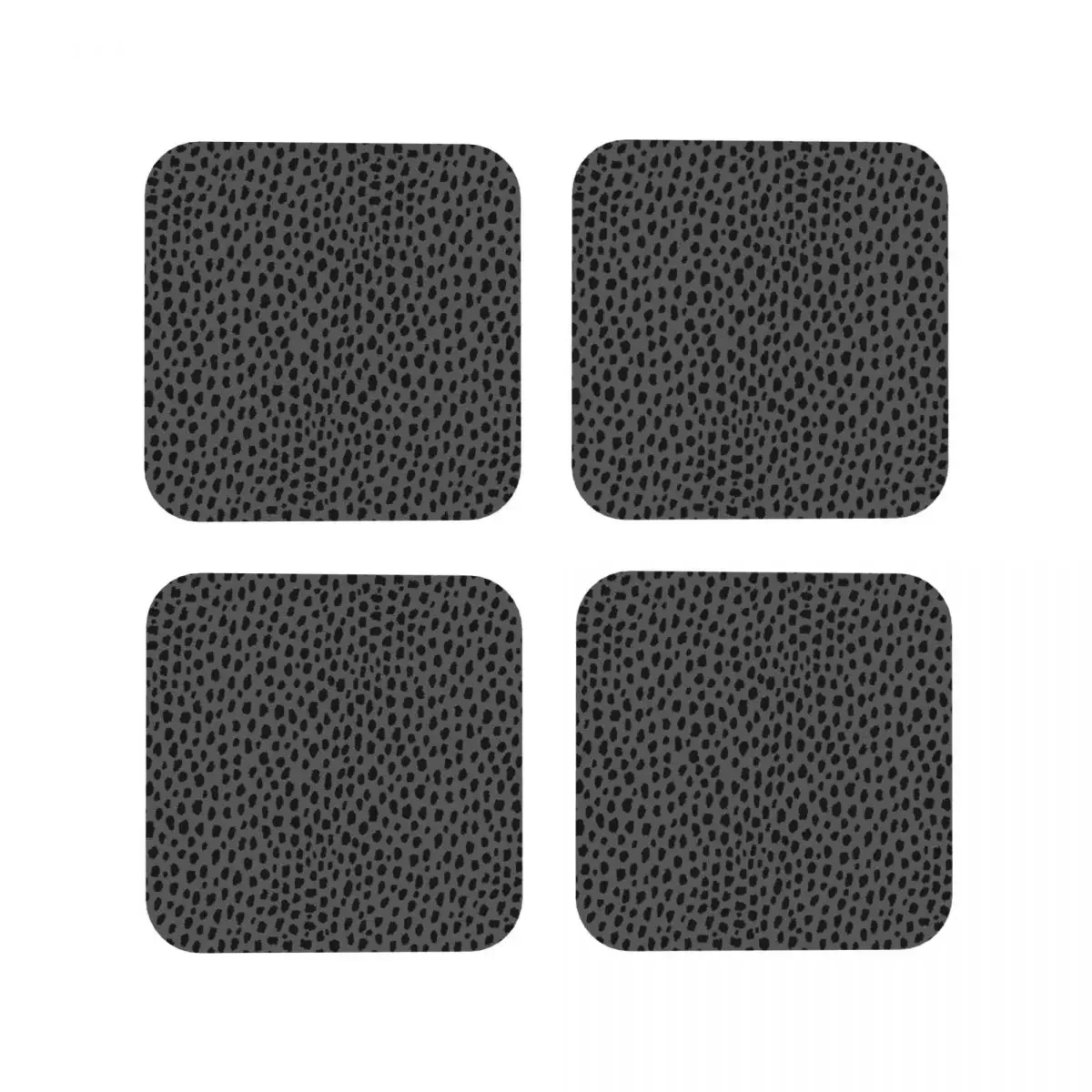 Dalmatian Spots (Blackwhite) Coaster Coffee Mats Set of 4 Placemats Mug Tableware Decoration & Accessories Pads for Home Kitchen