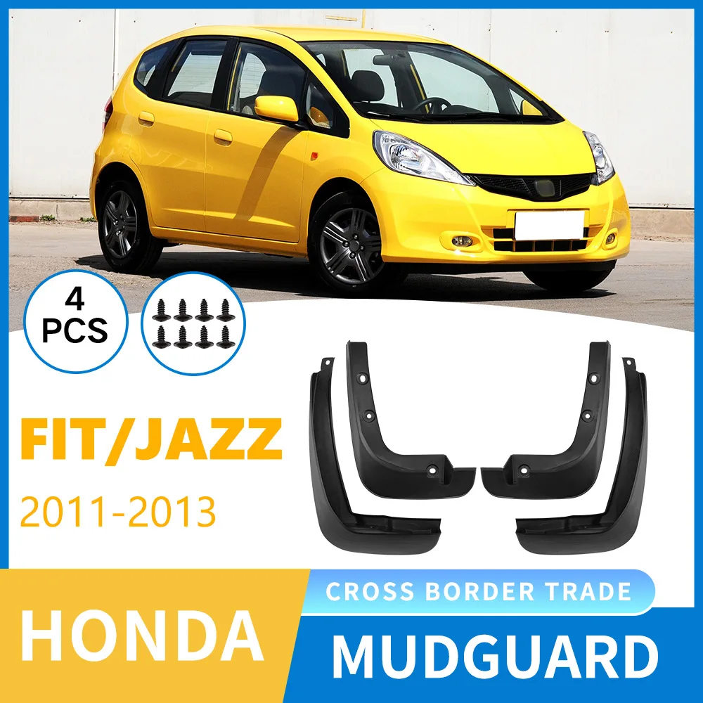 

For Honda Fit Jazz 2011-2013 car tire mudguard modification,Mudflaps Front Rear Flares Splash Guards Cover Car Accessorie