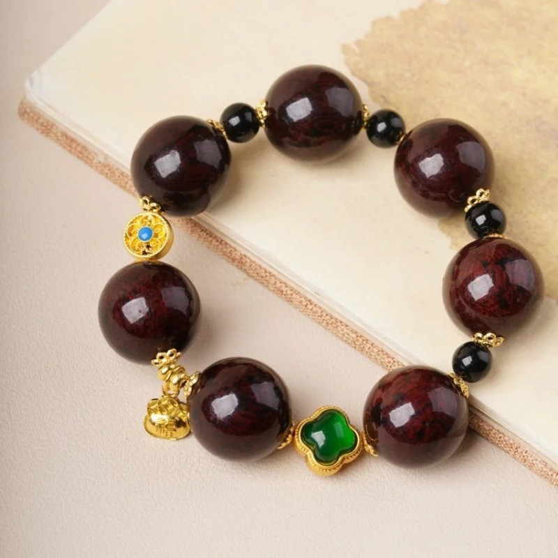 

DIY Original Flowerwood 2.0 Single-Loop Simple Design Style Unisex Buddhist Bead Bracelet