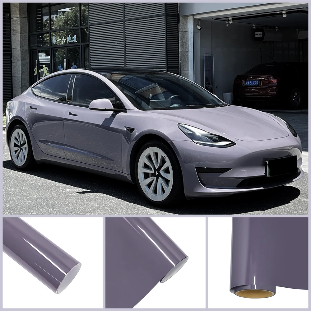 

Ultra Glossy Provence Purple PET Wrap Vinyl Film Car Whole Body PVC Decals DIY Protective Stickers Cover Auto Tuning Accessories