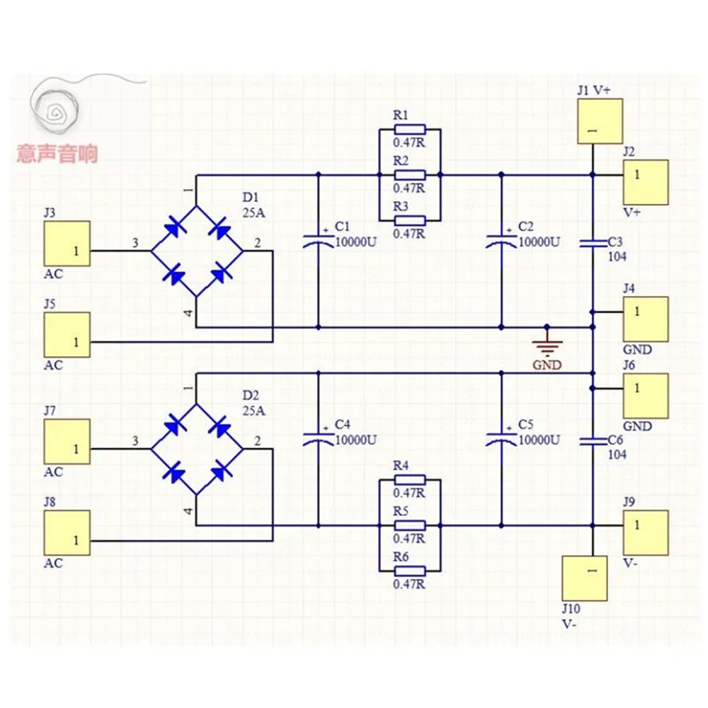 

HiFi PASS AM Class A Amplifier CRC Rectification Filter Power Supply Board PCB