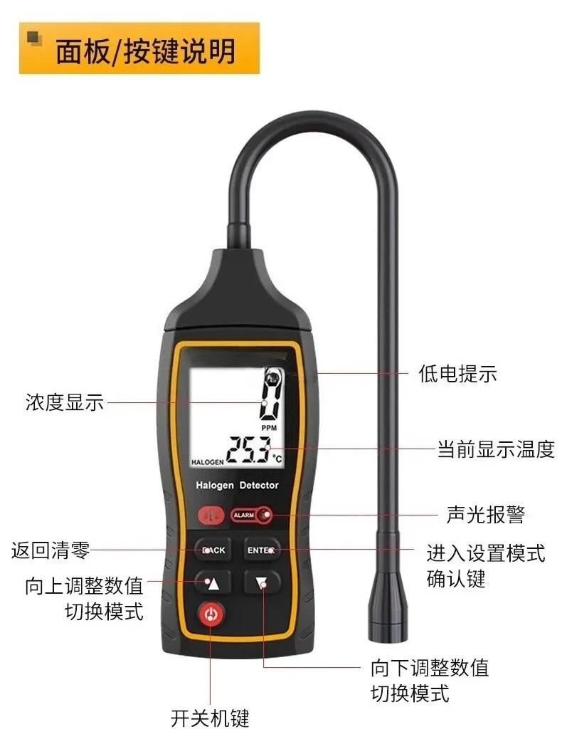 

Refrigerant leak detector dog nose snow discriminator air conditioner detector